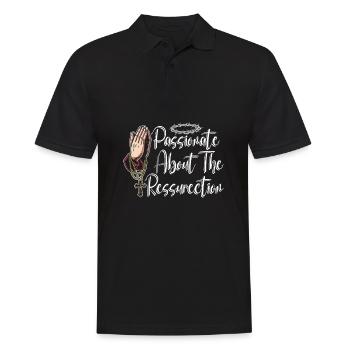 Christ Christianity Resurrection - Men's Polo Shirt - black - Front - Kai (181cm)