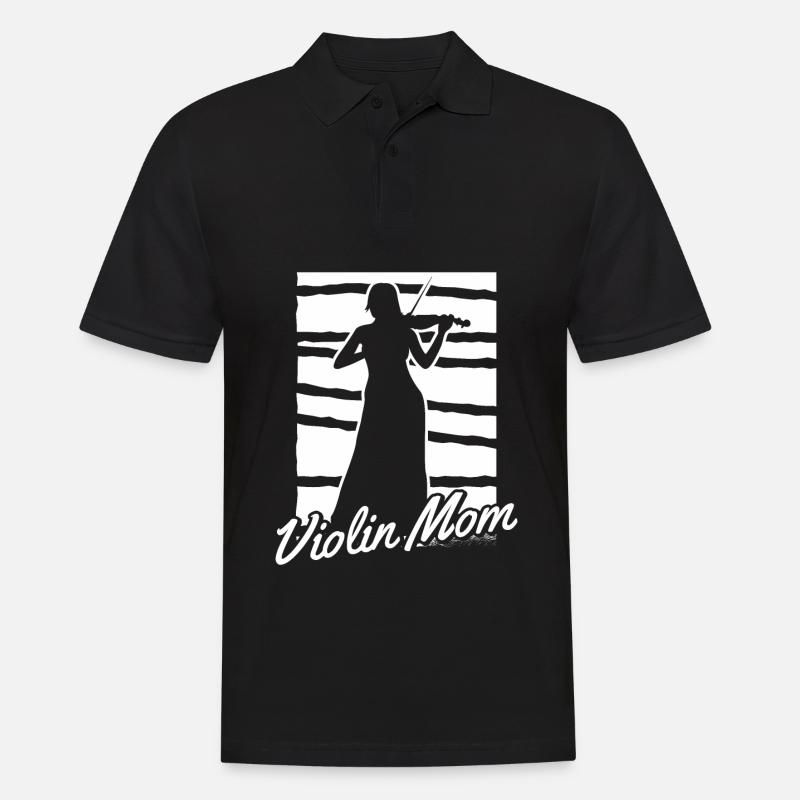Violine Geige Mutter - Männer Poloshirt - Schwarz