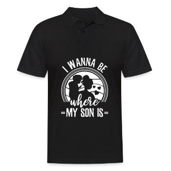 Mom Mutter Sohn - Männer Poloshirt - Schwarz - Vorne - Kai (181cm)
