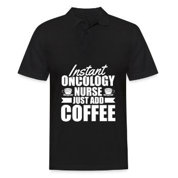 Krankenschwester Kaffee - Männer Poloshirt - Schwarz - Vorne - Kai (181cm)