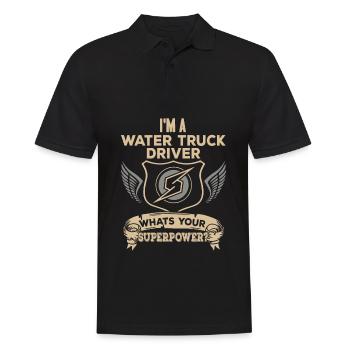 Lkw Fahrer Trucker Lastwagenfahrer Witzig - Männer Poloshirt - Schwarz - Vorne - Kai (181cm)