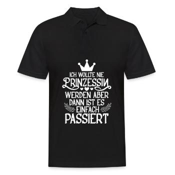 Prinzessin Witzig - Männer Poloshirt - Schwarz - Vorne - Kai (181cm)