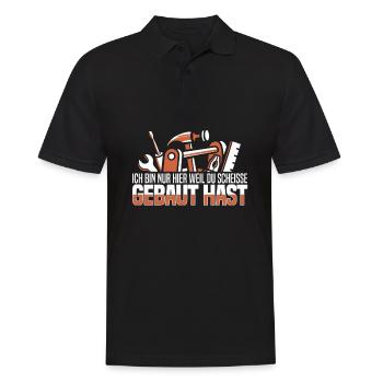Rohrleitungsbauer Witzig - Männer Poloshirt - Schwarz - Vorne - Kai (181cm)