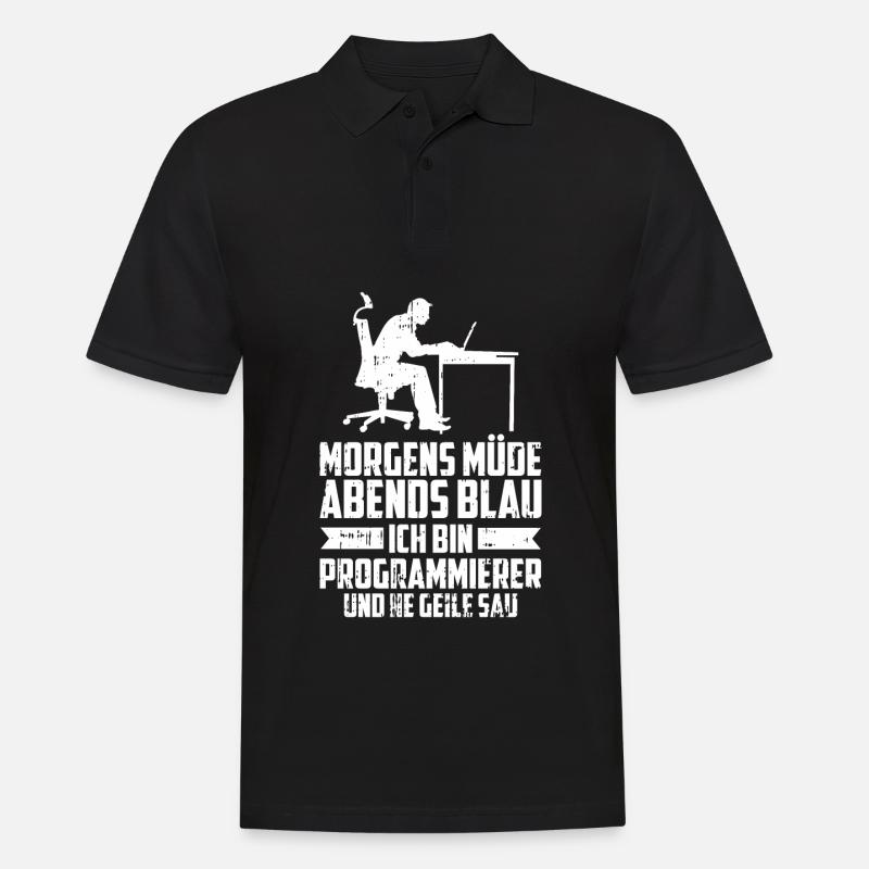 Entwickler Coder Programmierer - Männer Poloshirt - Schwarz