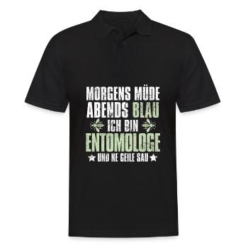 Entomologie Entomologe Insekt - Männer Poloshirt - Schwarz - Vorne - Kai (181cm)