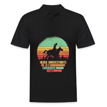 Cheval Sport équestre Endurance Équitation - Polo Homme - noir - Devant - Kai (181cm)