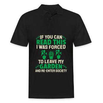 Hobby Gardener Garden - Men's Polo Shirt - black - Front - Kai (181cm)
