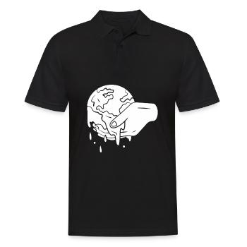 Climate change Protection Earth - Men's Polo Shirt - black - Front - Kai (181cm)