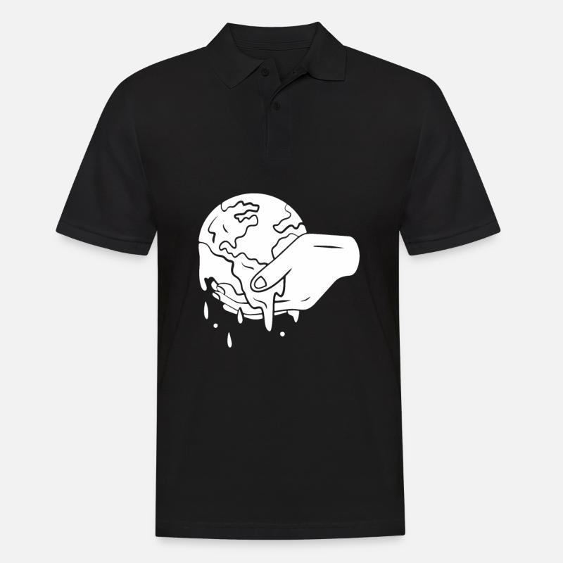 Klimawandel Schutz Erde - Männer Poloshirt - Schwarz