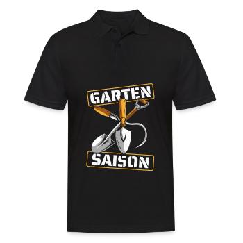 Hobbygärtner Garten Jahreszeit - Männer Poloshirt - Schwarz - Vorne - Kai (181cm)