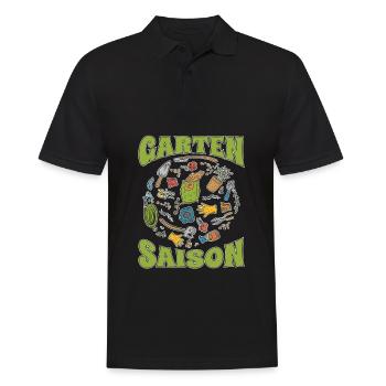 Hobbygärtner Garten Jahreszeit - Männer Poloshirt - Schwarz - Vorne - Kai (181cm)