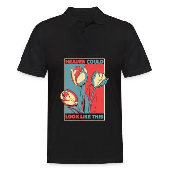 Tulips Sky Tulips - Men's Polo Shirt - black - Front - Kai (181cm)