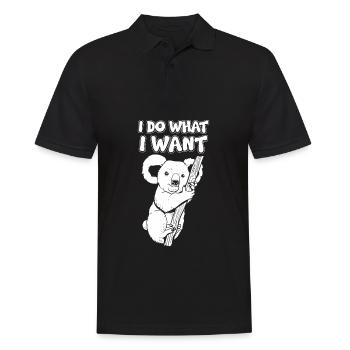 Je me fiche du koala - Polo Homme - noir - Devant - Kai (181cm)