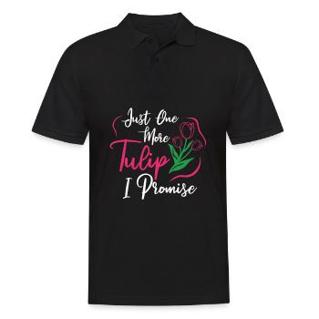 Tulips Cute Tulips - Men's Polo Shirt - black - Front - Kai (181cm)