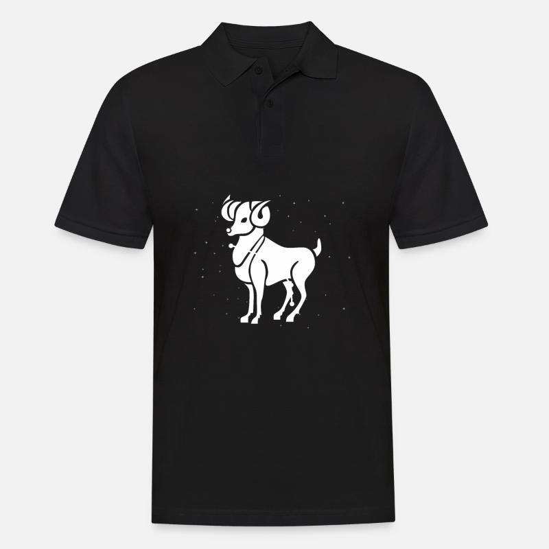 Widder Symbol - Männer Poloshirt - Schwarz