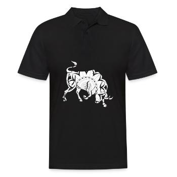 Sternzeichen Stier Symbol - Männer Poloshirt - Schwarz - Vorne - Kai (181cm)