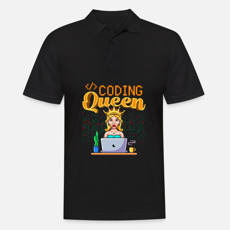 Développeur Coder Programmeur Queen - Polo Homme - noir