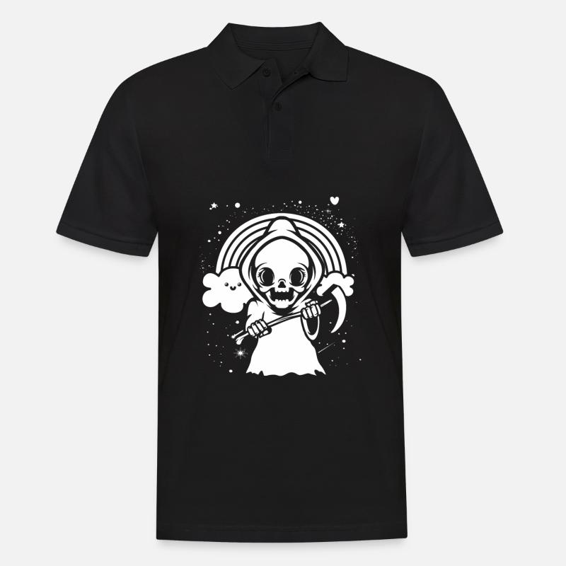 Gothic Sensemann - Männer Poloshirt - Schwarz
