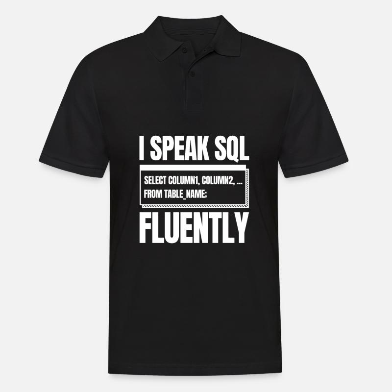 Entwickler Coder Programmierer Sql - Männer Poloshirt - Schwarz