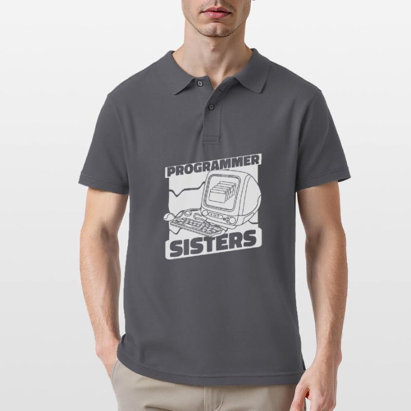 Entwickler Coder Programmierer Computer Männer Poloshirt