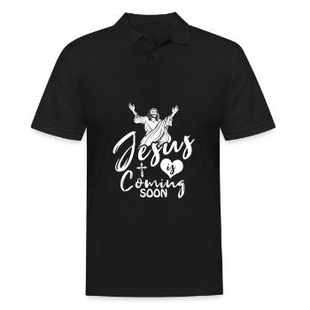 Christ Christianisme Jésus revient bientôt - Polo Homme - noir - Devant - Kai (181cm)