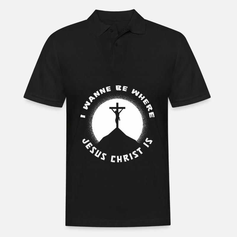 Christ Christentum - Männer Poloshirt - Schwarz