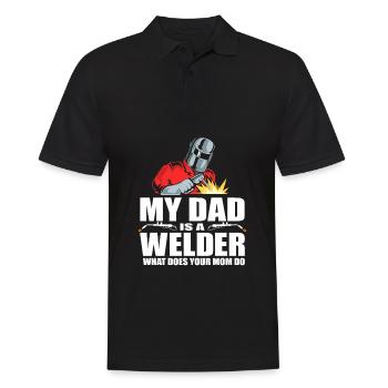 Welder Locksmith Dad - Men's Polo Shirt - black - Front - Kai (181cm)
