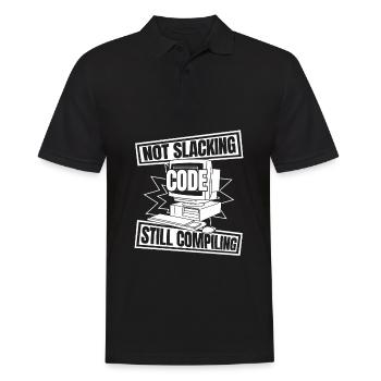Entwickler Coder Programmierer Computer - Männer Poloshirt - Schwarz - Vorne - Kai (181cm)