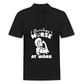 Krankenschwester Stethoskop - Männer Poloshirt - Schwarz - Vorne - Kai (181cm)