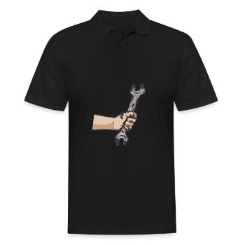 Clé du mécanicien automobile - Polo Homme - noir - Devant - Kai (181cm)