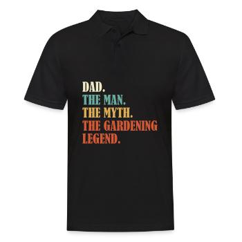 Hobbygärtner Garten Legende Gärtnerischer Vater - Männer Poloshirt - Schwarz - Vorne - Kai (181cm)