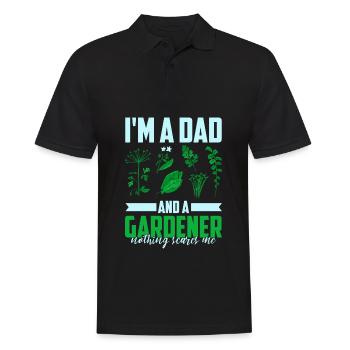 Hobbygärtner Garten Vater Gärtnerischer Vater - Männer Poloshirt - Schwarz - Vorne - Kai (181cm)