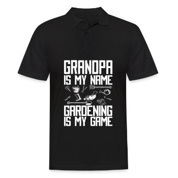 Hobbygärtner Garten Opa Gärtnerischer Vater - Männer Poloshirt - Schwarz - Vorne - Kai (181cm)