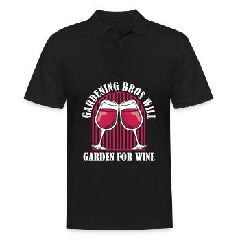 Hobby Gardener Garden Wine Gardening Brother - Men's Polo Shirt - black - Front - Kai (181cm)