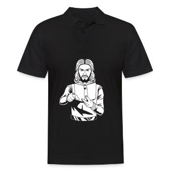 Christ Christentum - Männer Poloshirt - Schwarz - Vorne - Kai (181cm)