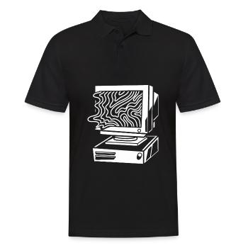 Entwickler Coder Programmierer Computer - Männer Poloshirt - Schwarz - Vorne - Kai (181cm)