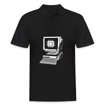 Entwickler Coder Programmierer Computer - Männer Poloshirt - Schwarz - Vorne - Kai (181cm)