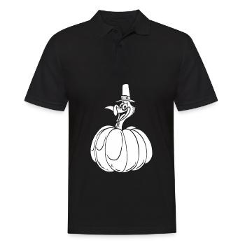 Thanksgiving Pumpkin - Men's Polo Shirt - black - Front - Kai (181cm)