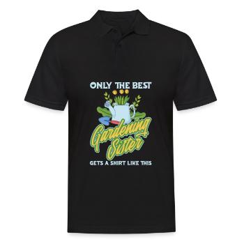 Hobbygärtner Garten Schwester - Männer Poloshirt - Schwarz - Vorne - Kai (181cm)