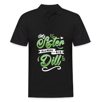 Hobbygärtner Garten Schwester - Männer Poloshirt - Schwarz - Vorne - Kai (181cm)