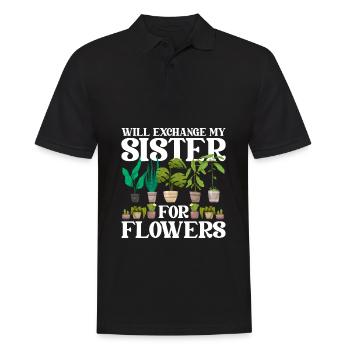 Hobbygärtner Garten Schwester - Männer Poloshirt - Schwarz - Vorne - Kai (181cm)
