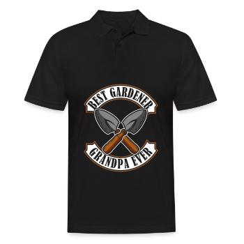 Hobby Gardener Jardin Grand-père Jardinage Grand-père - Polo Homme - noir - Devant - Kai (181cm)
