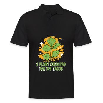 Hobby Gardener Garden Coriander - Men's Polo Shirt - black - Front - Kai (181cm)