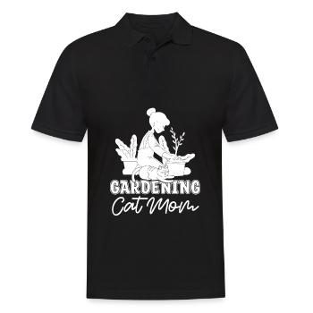 Hobbygärtner Garten Mutter Gartenkatze - Männer Poloshirt - Schwarz - Vorne - Kai (181cm)