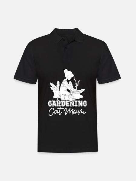 Hobbygärtner Garten Mutter Gartenkatze - Männer Poloshirt - Schwarz