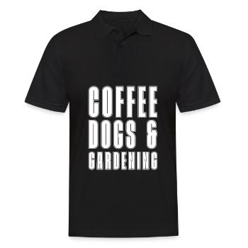 Hobbygärtner Garten Kaffee Gartenhund - Männer Poloshirt - Schwarz - Vorne - Kai (181cm)