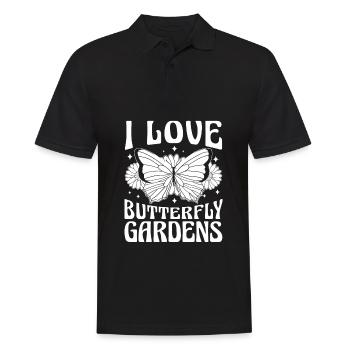 Amateur gardener garden butterflies in the garden - Men's Polo Shirt - black - Front - Kai (181cm)