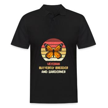 Amateur gardener garden butterflies in the garden - Men's Polo Shirt - black - Front - Kai (181cm)