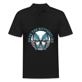 Amateur gardener garden butterflies in the garden - Men's Polo Shirt - black - Front - Kai (181cm)
