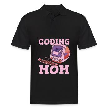 Développeur Coder Programmeur Mère - Polo Homme - noir - Devant - Kai (181cm)
